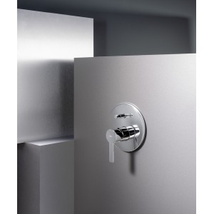 Targa mitigeur bain-douche à encastrer 2 voies chromé - ROCA A5A0B5FC00 