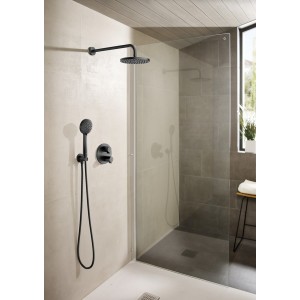 T-500 Mitigeur Thermostatique Bain Douche À Encastrer 2 V Noir Mat - ROCA A5A2K18NB0 
