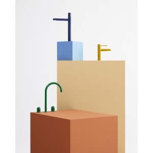 Nu mitigeur lavabo "s" corps lisse poignée fine jaune miel - ROCA A5A323FP10 
