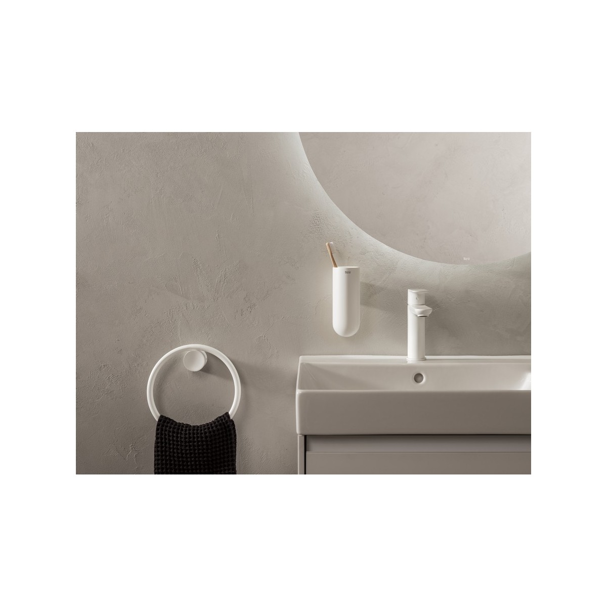 Cala mitigeur lavabo "s" corps lisse cold start blanc mat - ROCA A5A326EB00 