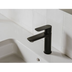 Cala Mitigeur Lavabo Corps Lisse Cold Start Noir Mat-Roca A5A326Enb0 