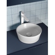 Cala mitigeur lavabo "xl" bec haut mural corps lisse cold start blanc mat - ROCA A5A346EB00 