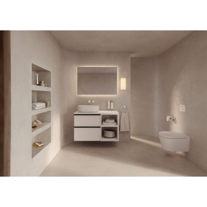 Ona mitigeur de lavabo monotrou à encastrer blanc mat - ROCA A5A359EB00 