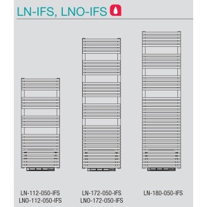 Sèche-serviette soufflant ACOVA - CALA + AIR eau chaude 1973W (973W+1000W) LN-180-050-IFS