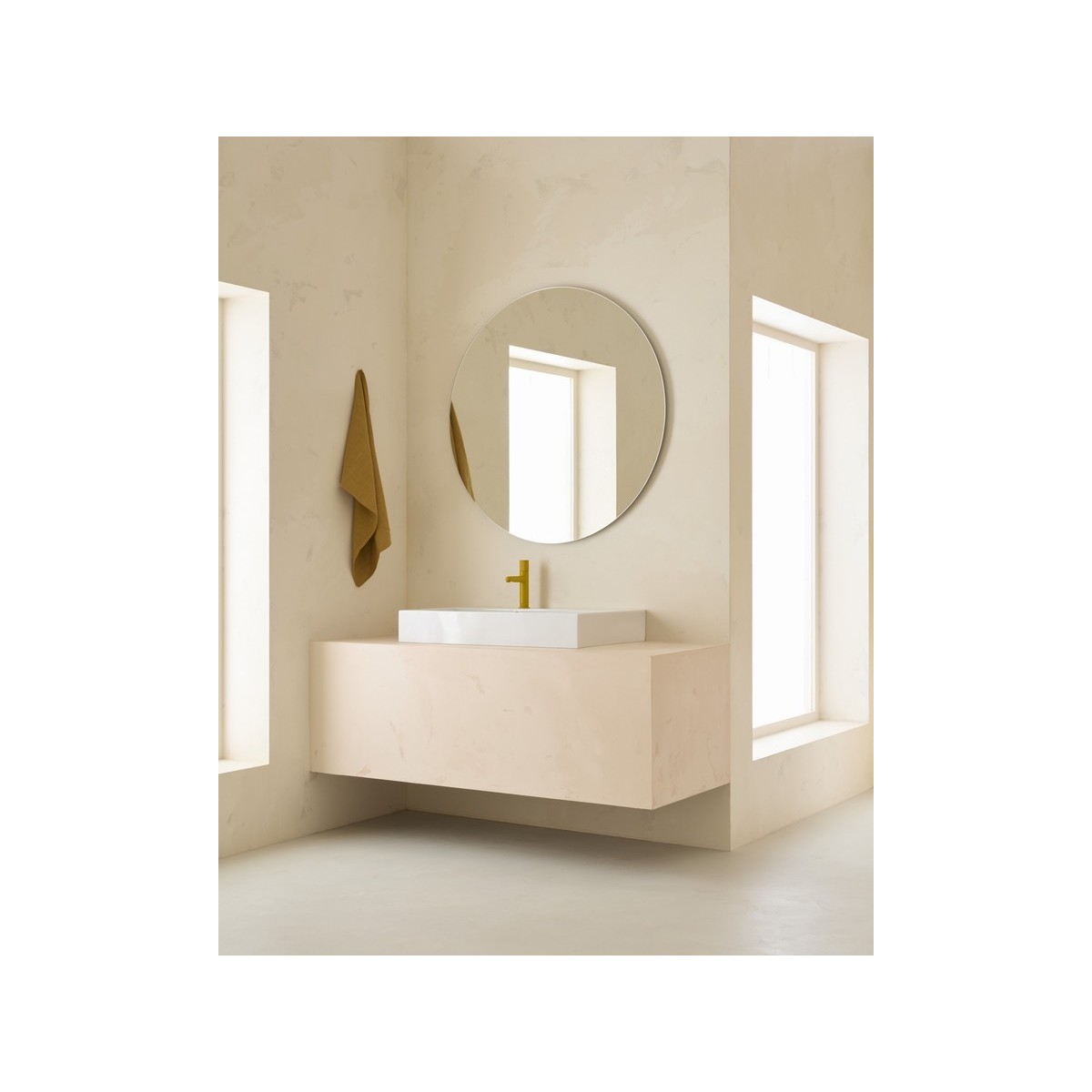 Nu mitigeur lav "s" corps lisse avec flexibles poignée cannelée jaune miel - ROCA A5A3B3FP10 