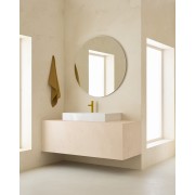 Nu mitigeur lav "s" corps lisse avec flexibles poignée cannelée jaune miel - ROCA A5A3B3FP10 