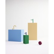 Nu mélangeur pour lavabo "l" 3 trous corps lisse poignées cannelées. vert menthe - ROCA A5A3E3FP20 