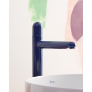 Nu mitigeur lavabo "xl" corps lisse poignée dôme bleu cobalt - ROCA A5A3X3FP00 