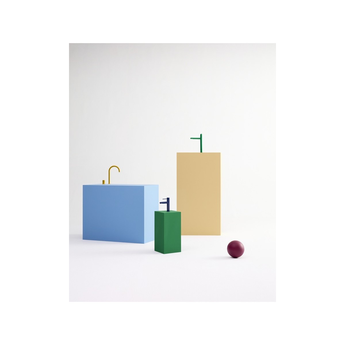 Nu mitigeur lavabo "xl" corps lisse poignée dôme vert menthe - ROCA A5A3X3FP20 