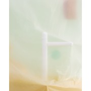 Nu mitigeur lavabo "xl" corps lisse avec flexibles poignée dôme blanc brillant - ROCA A5A3X3FP30 