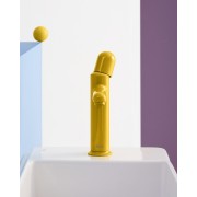 Nu mitigeur lavabo "s" corps lisse poignée dôme blanc brillant - ROCA A5A3Y3FP30 