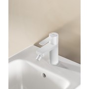 Targa mitigeur pour bidet corps lisse sans vidage blanc mat - ROCA A5A625FB00 