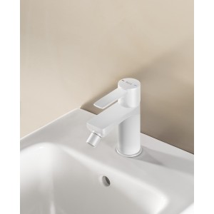 Targa mitigeur pour bidet corps lisse sans vidage blanc mat - ROCA A5A625FB00 