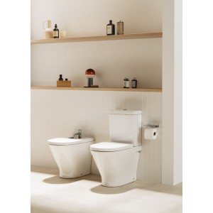 Abattant double laqué avec frein de chute Blanc The GAP Round  - ROCA A801D12001 