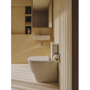 Tura abattant frein de chute déclipsable en urea blanc brillant - ROCA A801F02002 