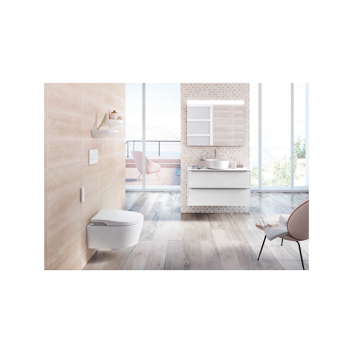 Toilette lavante - IN WASH Inspira suspendue blanc - ROCA A803060001 