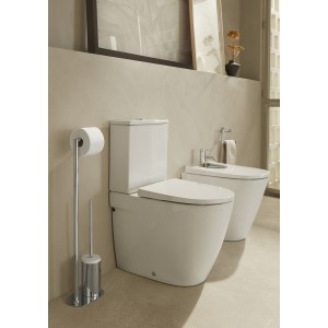 Hotel'S Round Porte-Balayette Et Porte-Papier Chromé-Roca A817588C00 