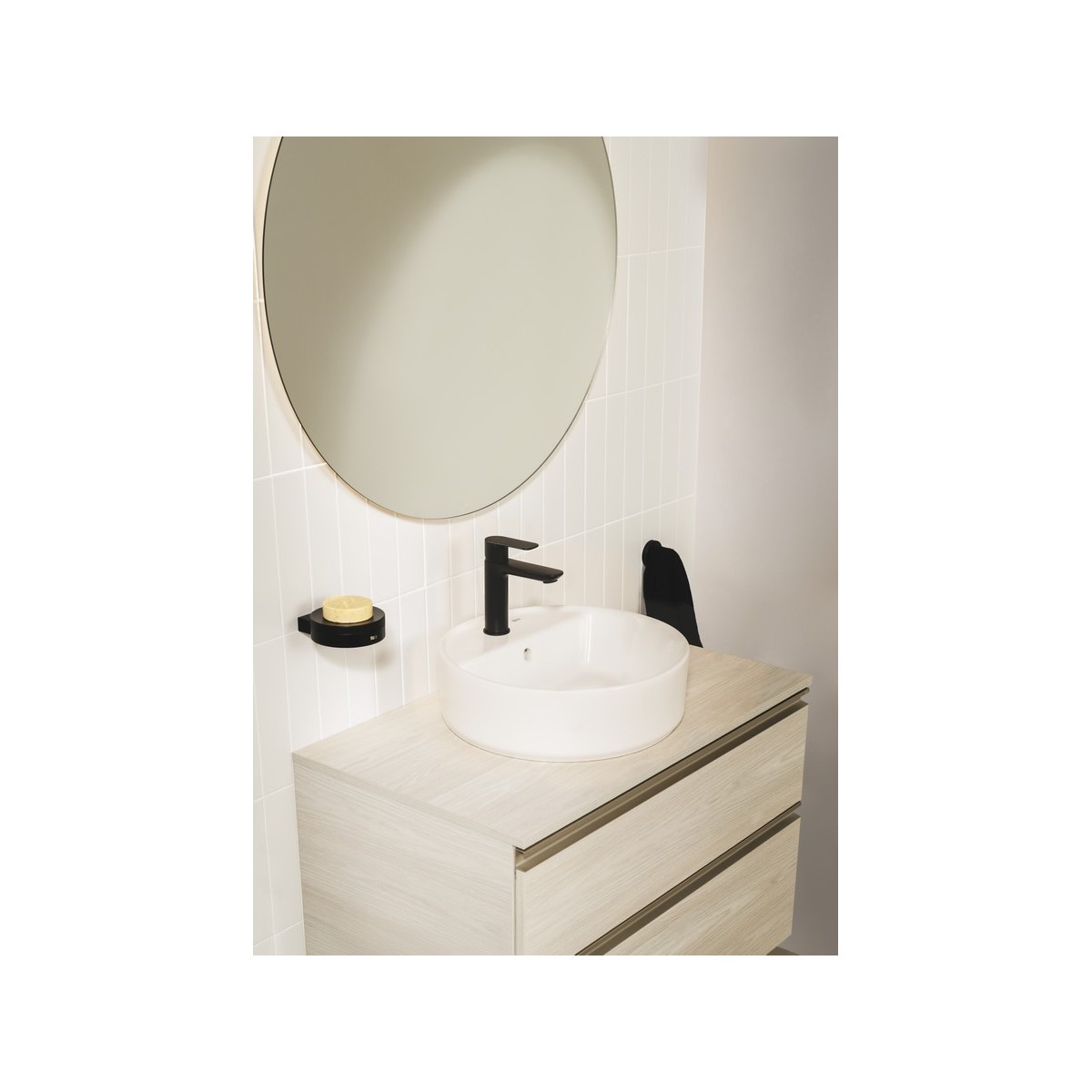 Hotel'S Round Porte-Savon Mural Noir Mat-Roca A817591C40 