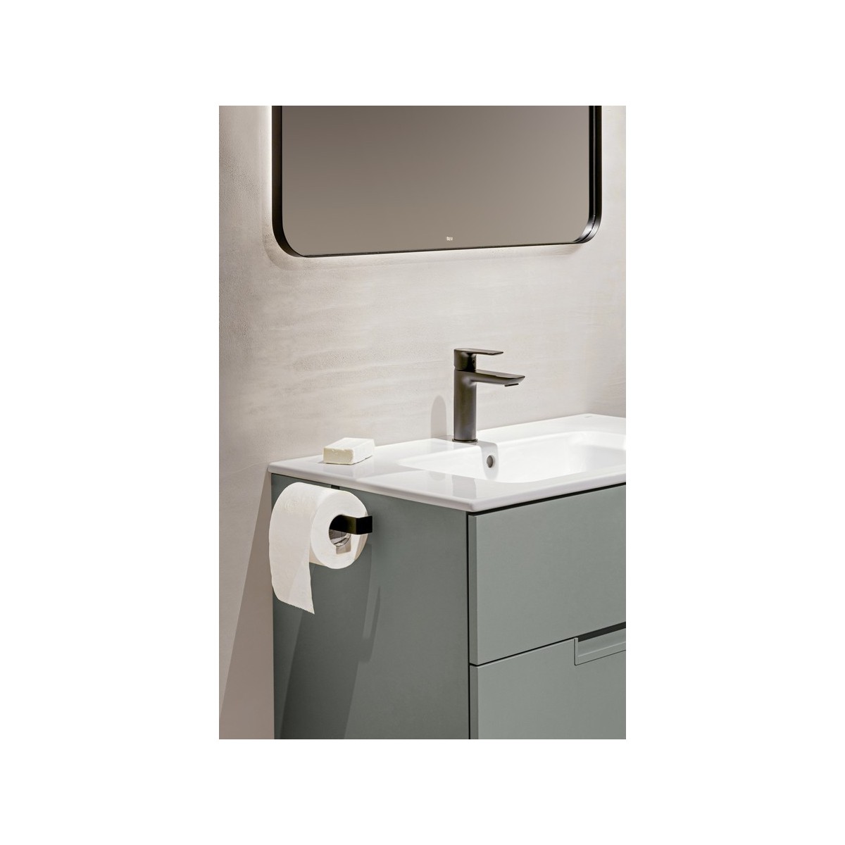 Extra porte-papier rouleau 140 x 106 x 100 mm noir mat - ROCA A817924NB0 