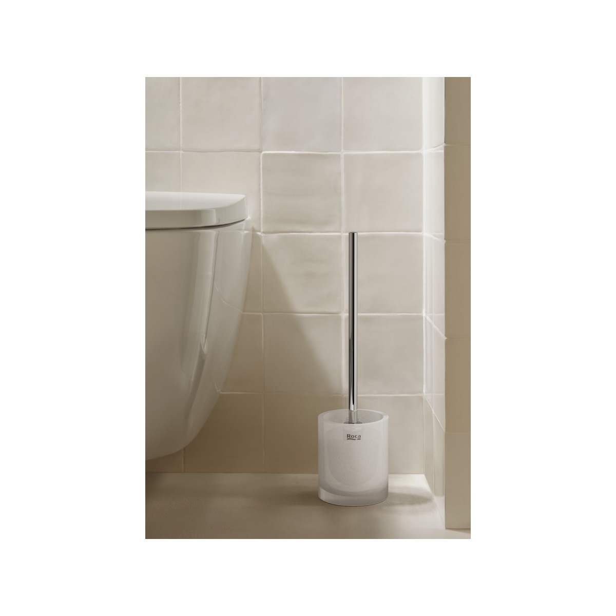 Rondo porte-balayette à poser blanc brillant - ROCA A817792009 