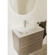 The gap unik meuble 2 tiroirs + lavabo slim 2 trou 600mm frêne nordic - ROCA A851476434 