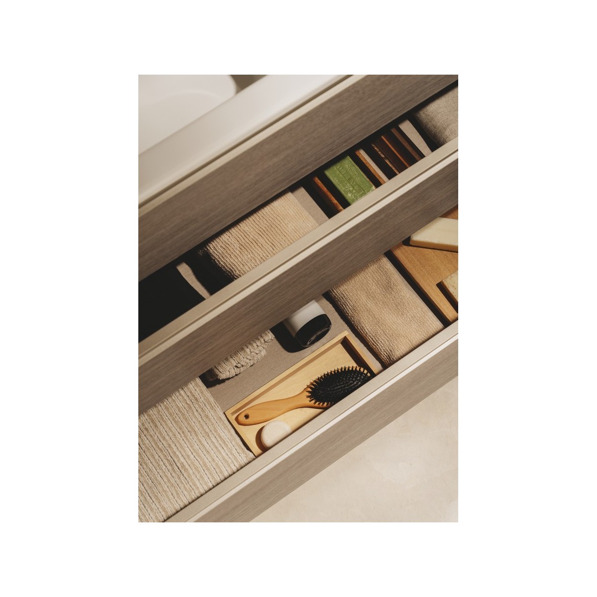 The gap unik meuble 3 tiroirs + lavabo slim droite 1000mm frêne nordic - ROCA A851492434 