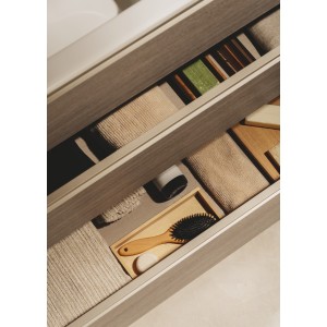 The Gap Unik 3 Tiroirs Lavabo À Droite 1000 Mm Bleu Mat/ Poignées Noires - ROCA A851492548 