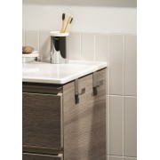 The Gap Unik Compact 2 Tiroirs 800 Mm Noyer/Poignées Noires - ROCA A851497517 
