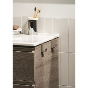 The Gap Unik Compact 2 Tiroirs 800 Mm Noyer/Poignées Noires - ROCA A851497517 