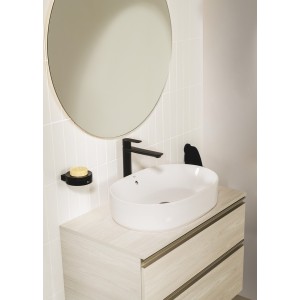 The Gap Meuble 2T Pour Vasque À Poser 600 Mm Bleu Mat/ Poignées Noires - ROCA A851500548 