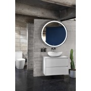 Ona Pack Meuble 2T+Plan Pr Lav Centré+Miroir 800 Blanc Mat-Roca A851716509 