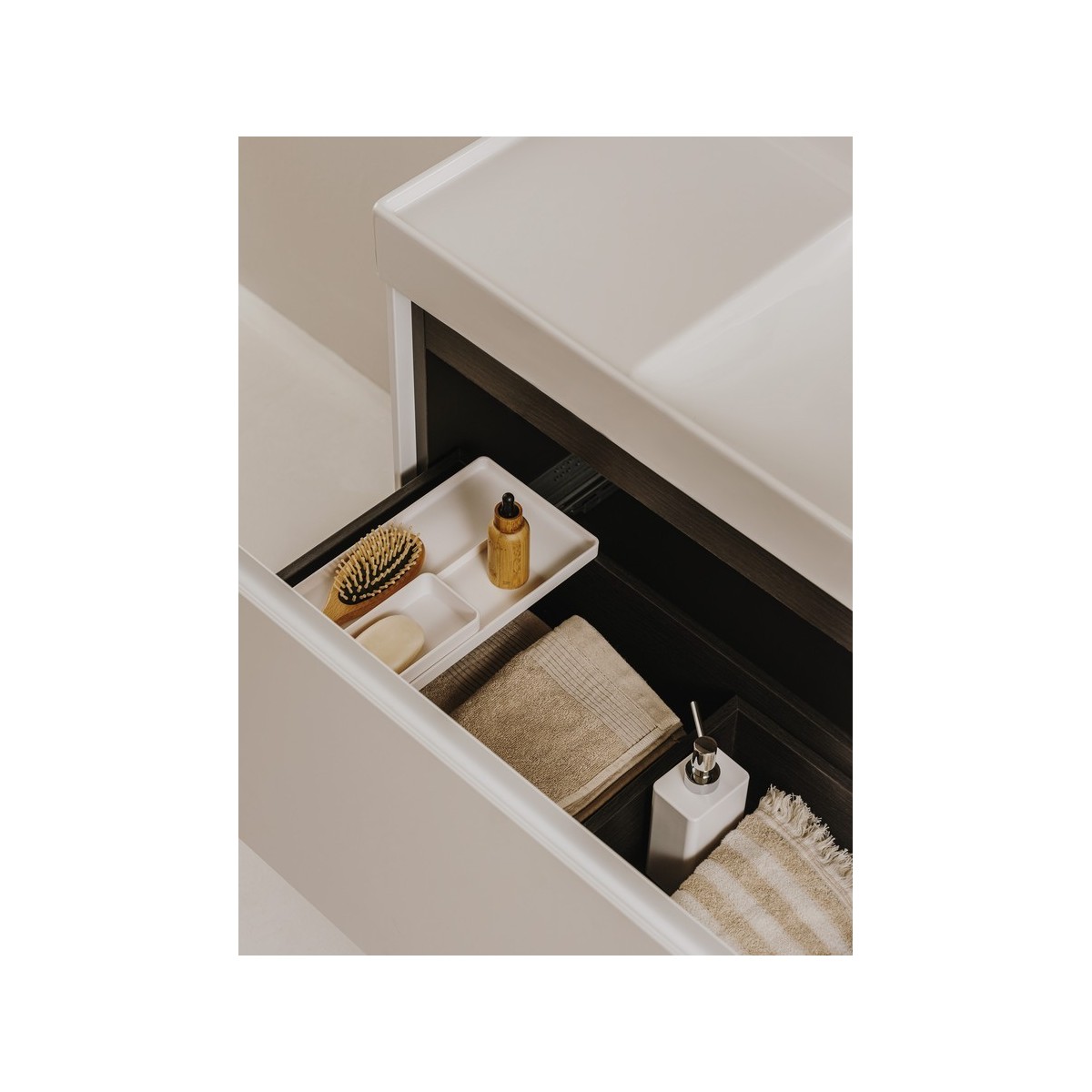 Ona Unik 1 Tiroir 800Mm Droite Blanc Mat-Roca A851719509 