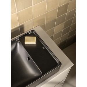 Ona Meuble 2 Tiroirs Pr Lavabo Droite + Plan 800Mm Gris Mat-Roca A851727510 