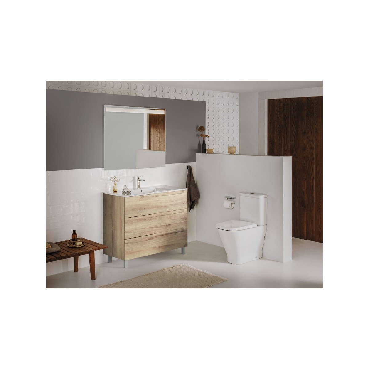 Aleyda Unik 3 Tiroirs 1000 Mm Bois Naturel - ROCA A851827524 