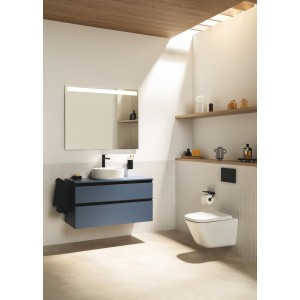 The gap meuble 2t pr vasq centrée 1000 mm gris moyen mat/poignées noires - ROCA A851960547 