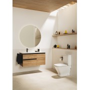 The gap pack 2t lavabo mural droite 1000mm frêne nordic/poignées nickel mat - ROCA A851978434 