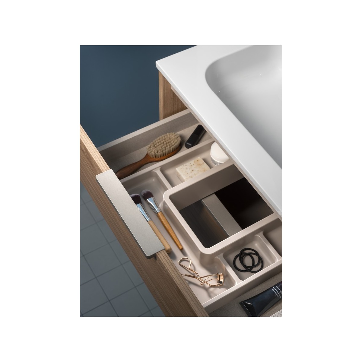 Optica unik 2 tiroirs 600 mm chêne foncé - ROCA A851982537 