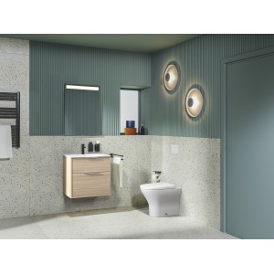 Optica unik 2 tiroirs et lavabo porcelaine 600 mm frêne clair - ROCA A852451541 