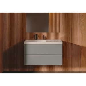 Linea pack (meuble+lav asymétrique droite+miroir eidos) 2 tiroirs 1000 mm bleu - ROCA A852498596 