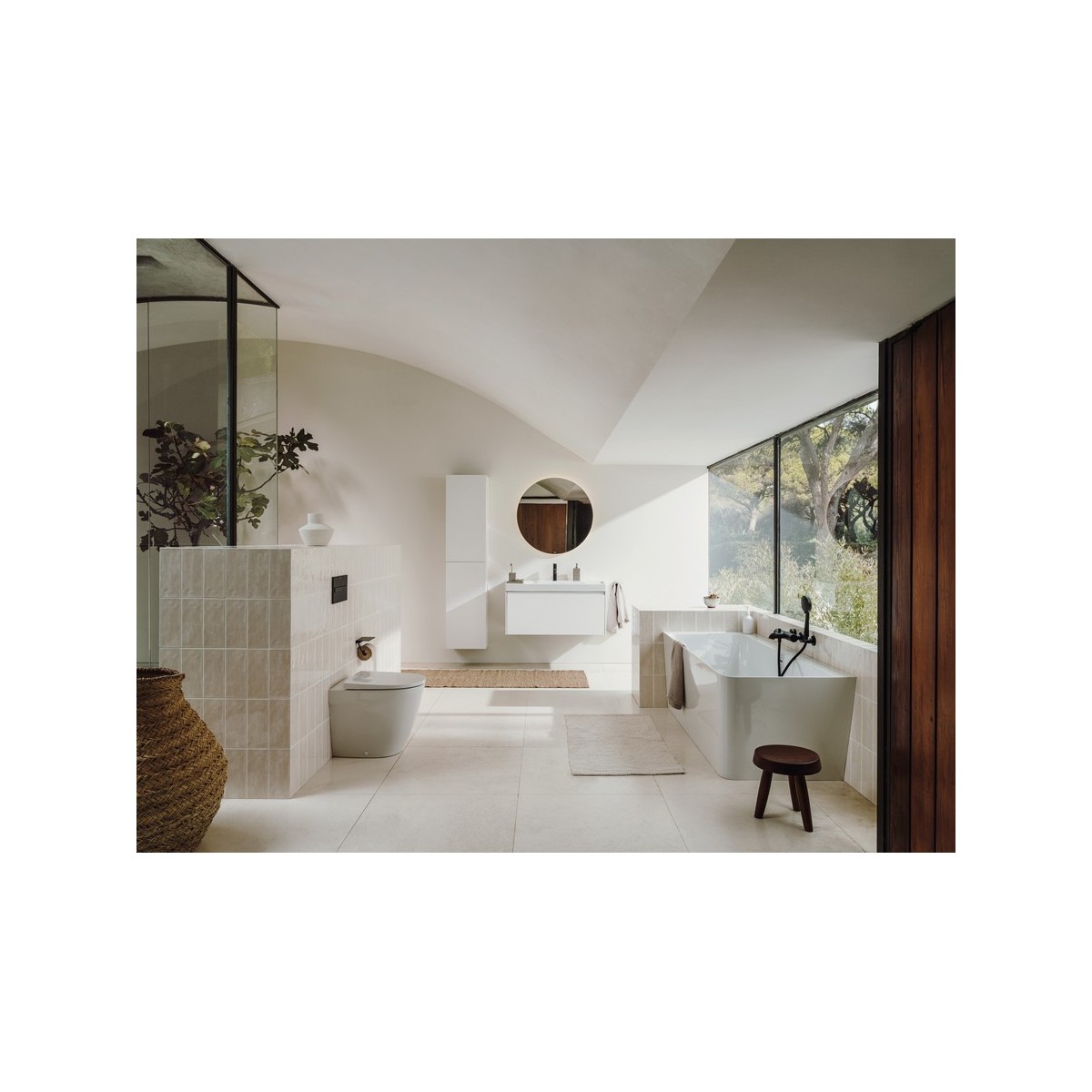 Colonne retournable salle de bains 2 portes Delta 40cm Vert Mat - Roca A857635513 