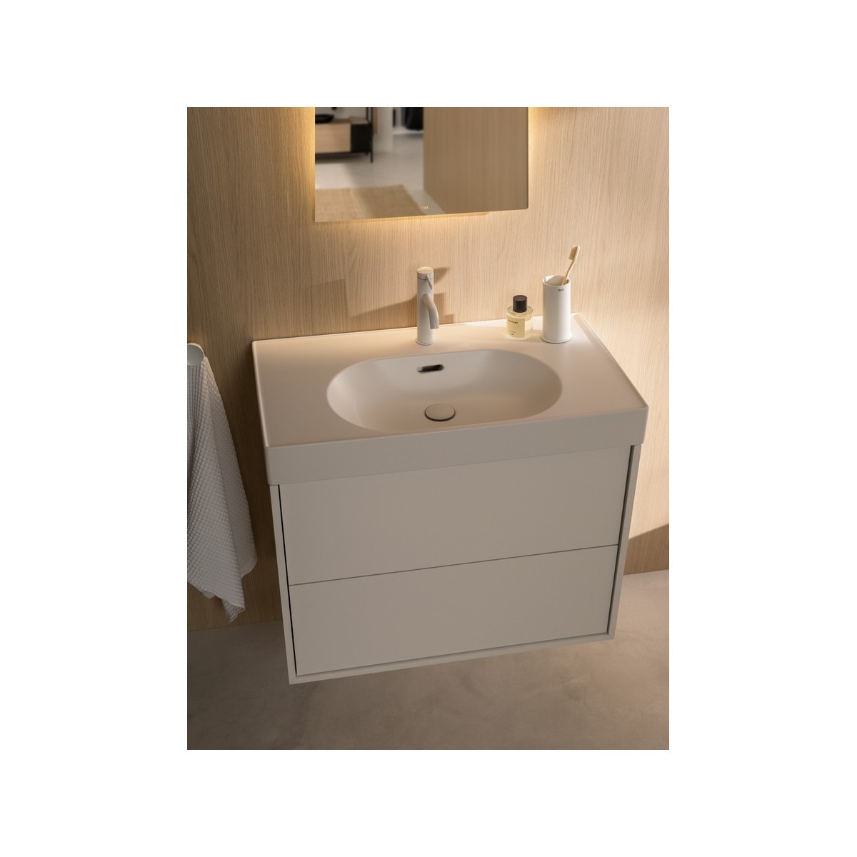 Meridian meubles 2 tiroirs 800 blanc mat - ROCA A858102509 