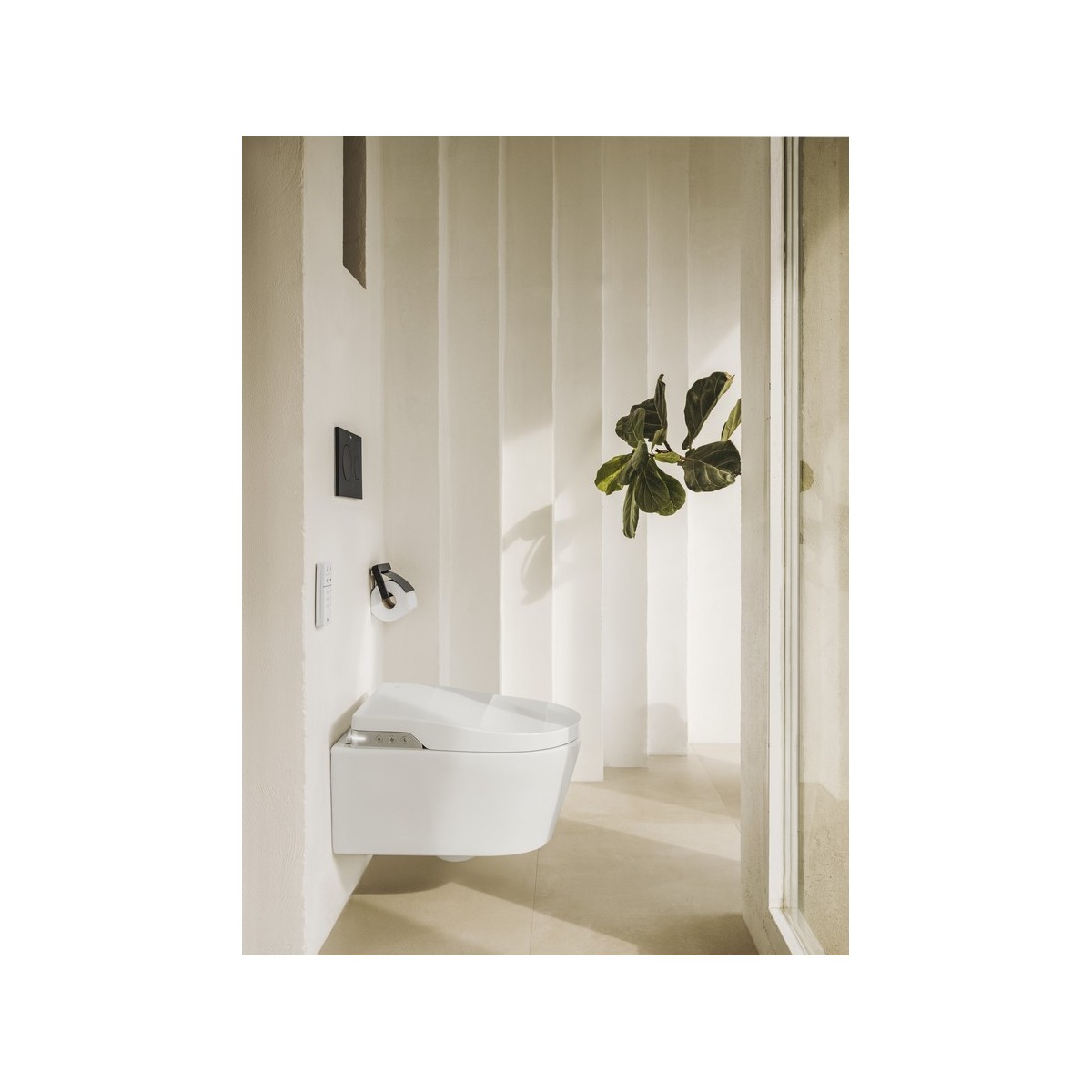 Plaque de commande avec double chasse Pl10 One Dual Noir Mat - ROCA A890189206 
