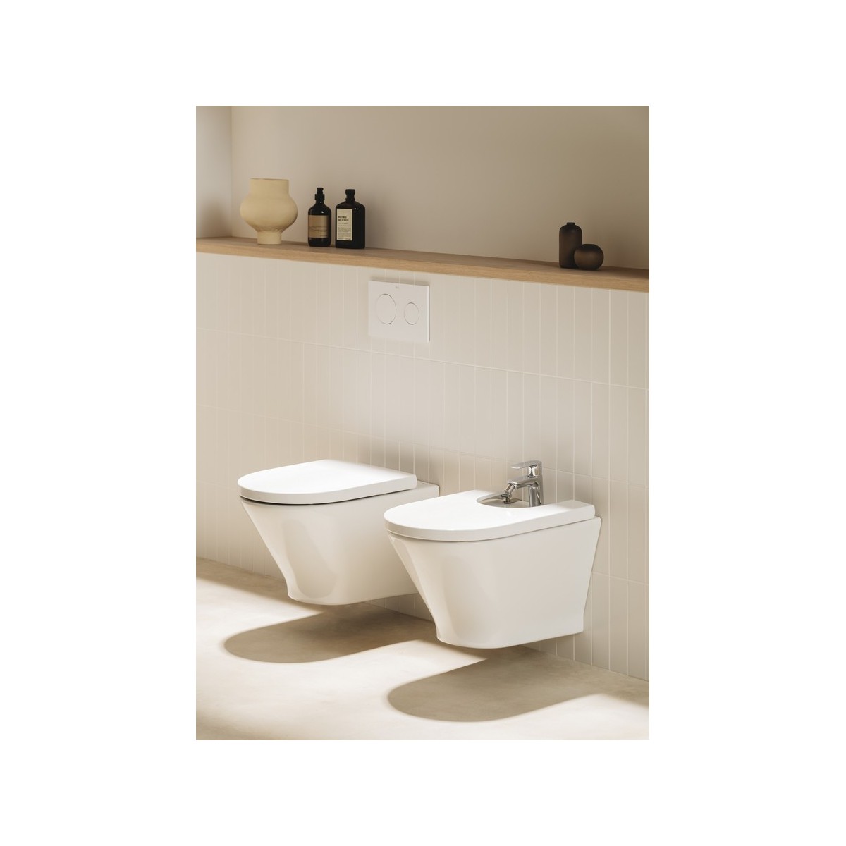 Plaque de commande avec double chasse Pl10 One Dual Blanc Mat - ROCA A890189207 