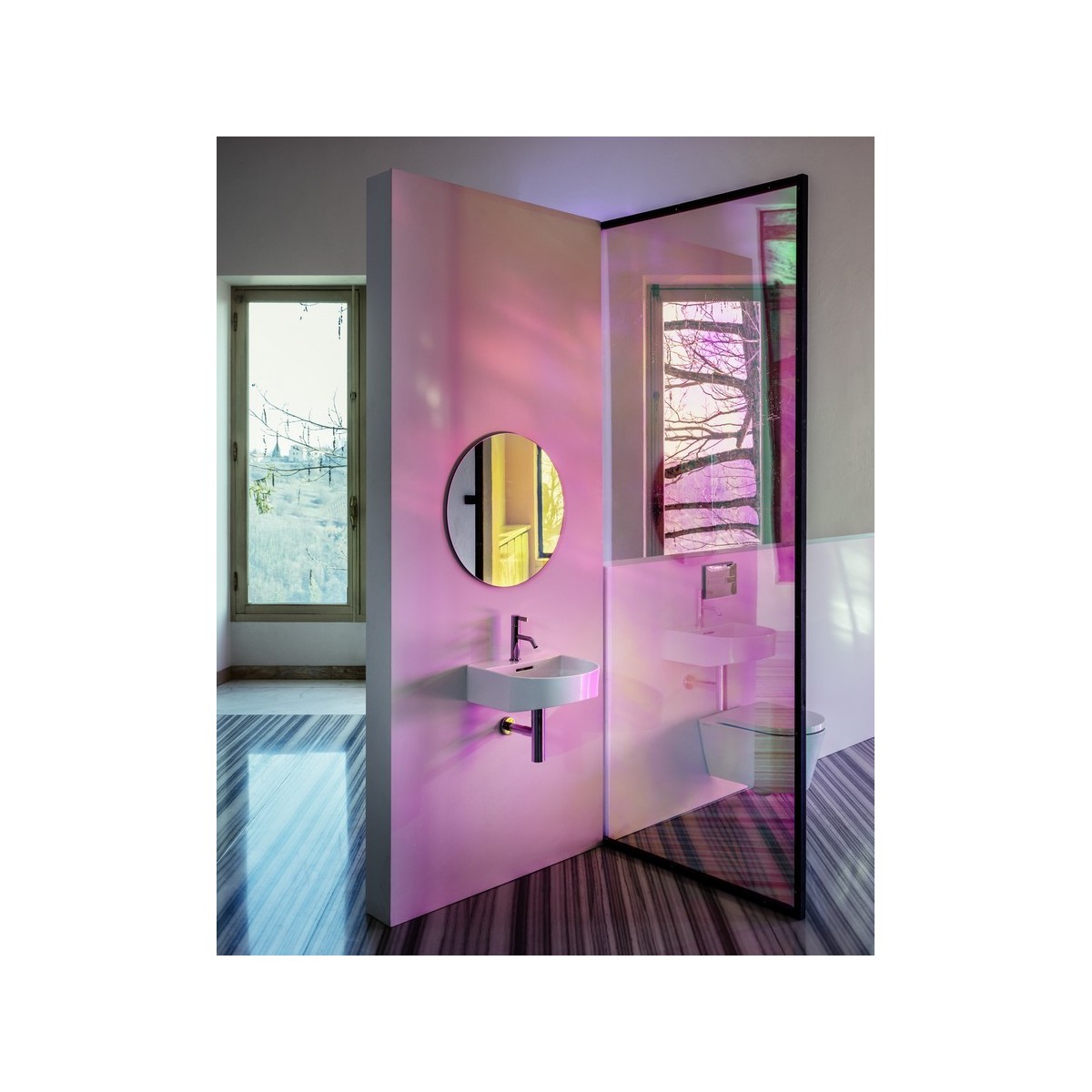 Sonar baignoire semi-îlot en sentec percé 5 tr pr la robi 1600x815mm blanc - LAUFEN H2203470000361 