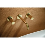 Kartell laufen mitigeur de lavabo 2 poignées encastré bec 175mm pvd doré - LAUFEN H3123360011201 