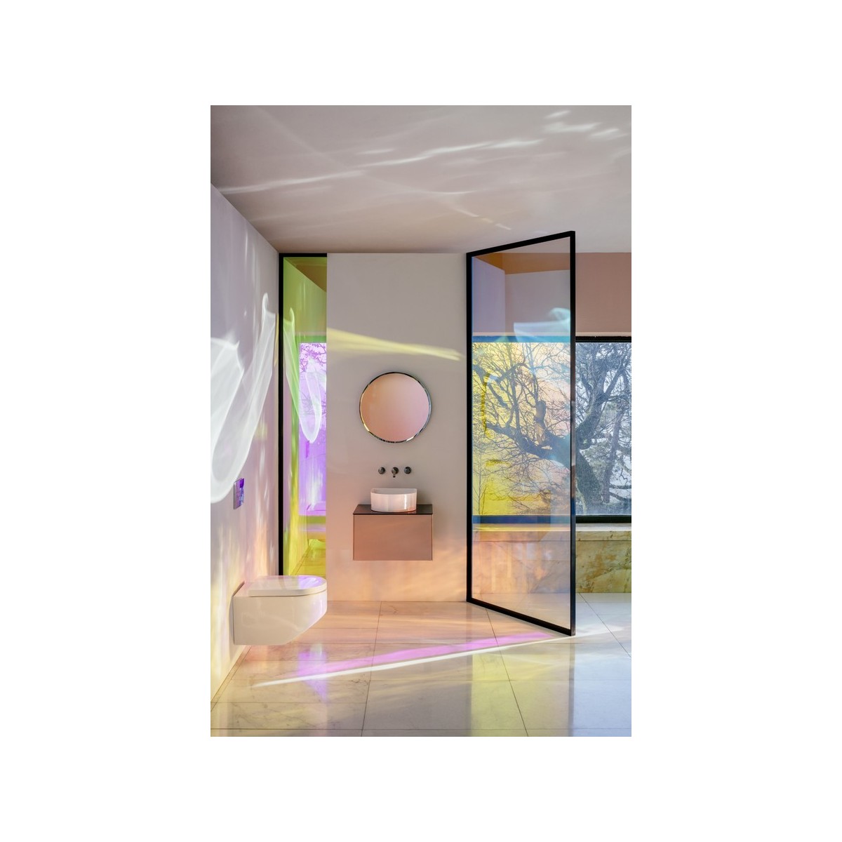 Kartell laufen mitigeur de lavabo 2 poignées encastré bec 175mm inox brossé - LAUFEN H3123360901201 