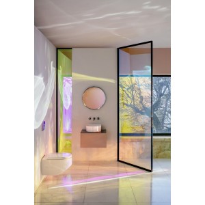 Kartell laufen mitigeur de lavabo 2 poignées encastré bec 175mm inox brossé - LAUFEN H3123360901201 