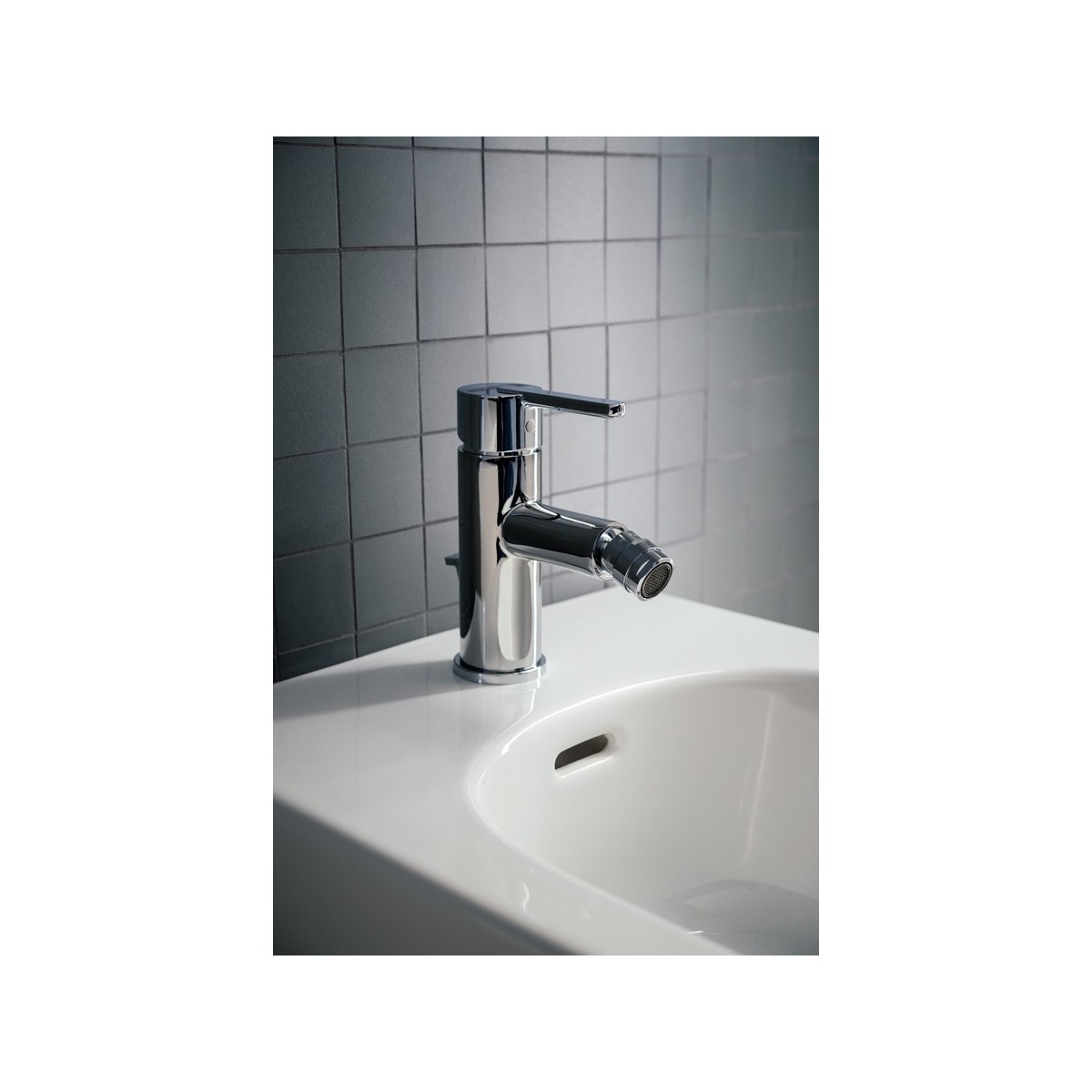 Lua mitigeur de bidet bec fixe 110mm chromé - LAUFEN H3410810041141 