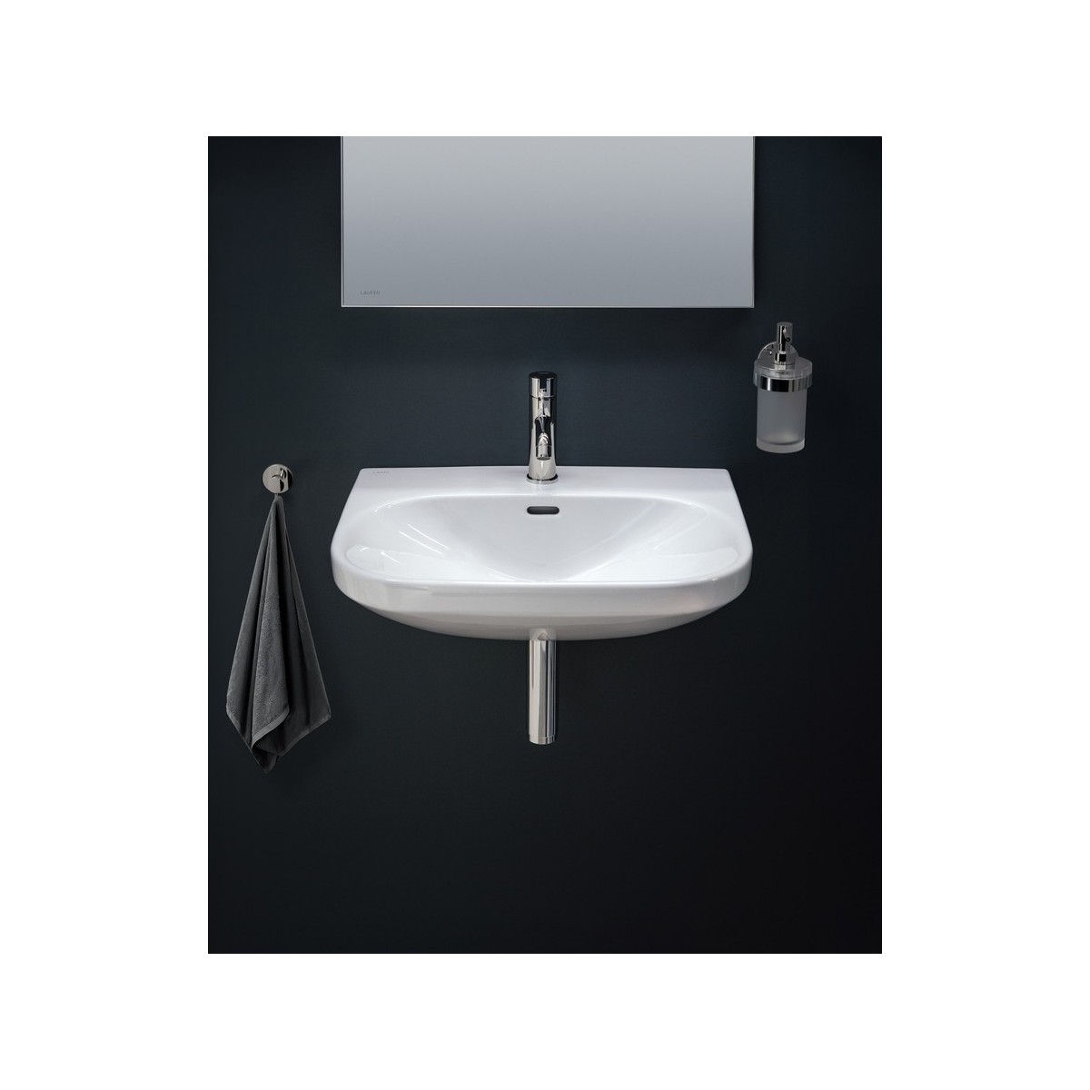 Cana patère à coller chromée chromé 55x41x55 mm - LAUFEN H3811330040001 