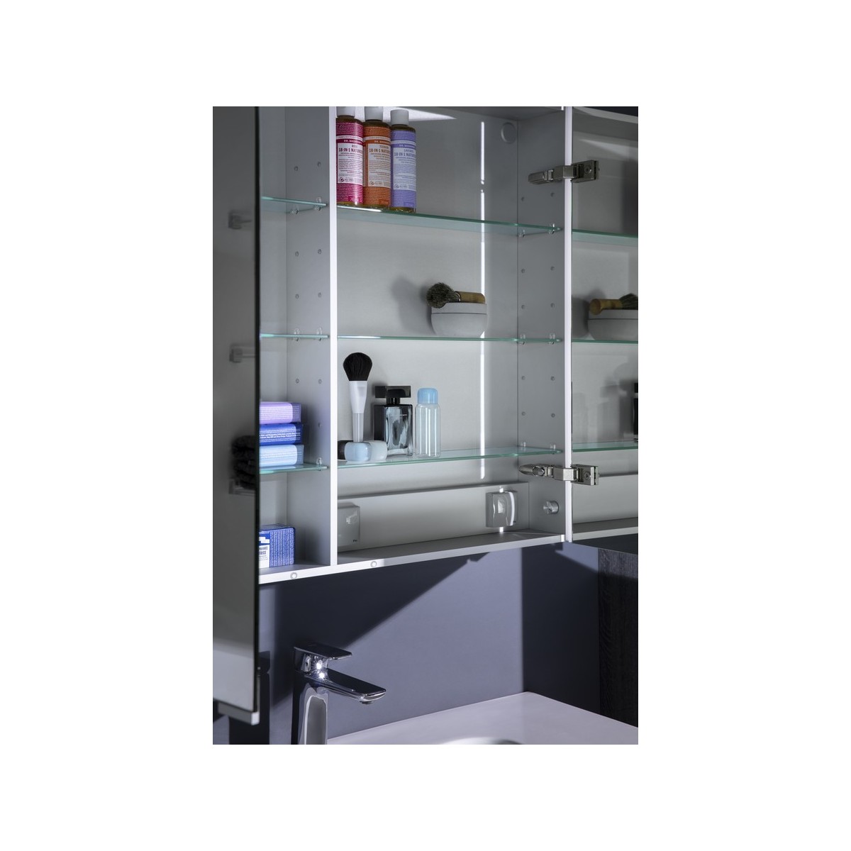 Arm. de toil. ac lum. led, int., prise frame 25 100 miroir - LAUFEN H4086039001441 